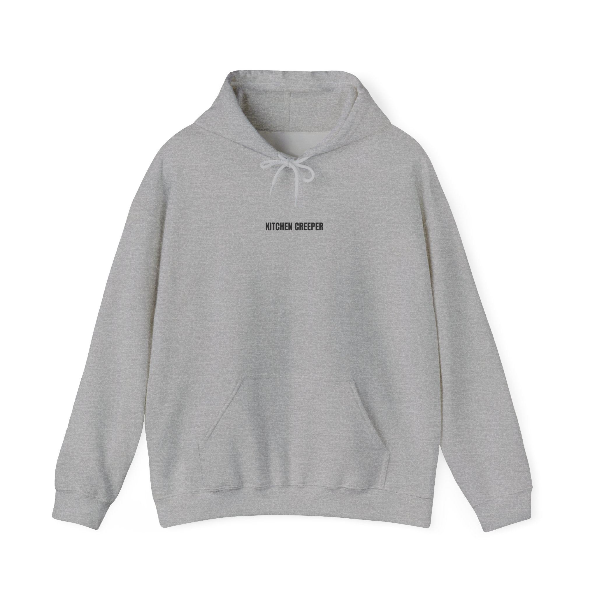 Kitchen Dweller Hoodie — Minimalist Small Text Pullover for Home Cooks