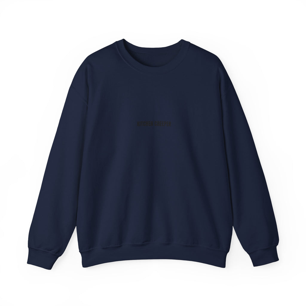 Kitchen Creeper Crewneck Sweatshirt — Minimal White Cozy Pullover