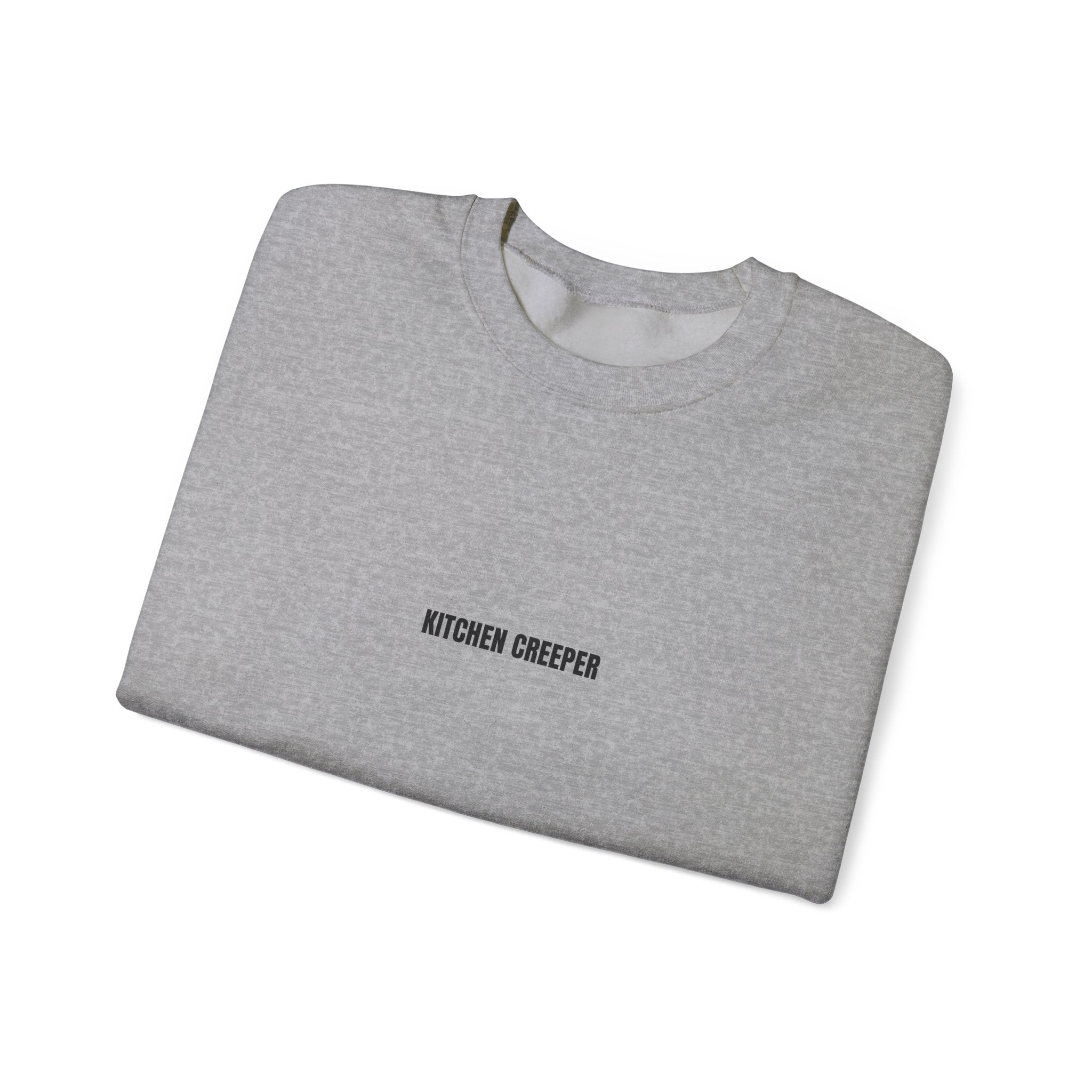 Kitchen Creeper Crewneck Sweatshirt — Minimal White Cozy Pullover