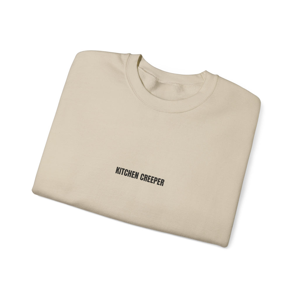 Kitchen Creeper Crewneck Sweatshirt — Minimal White Cozy Pullover