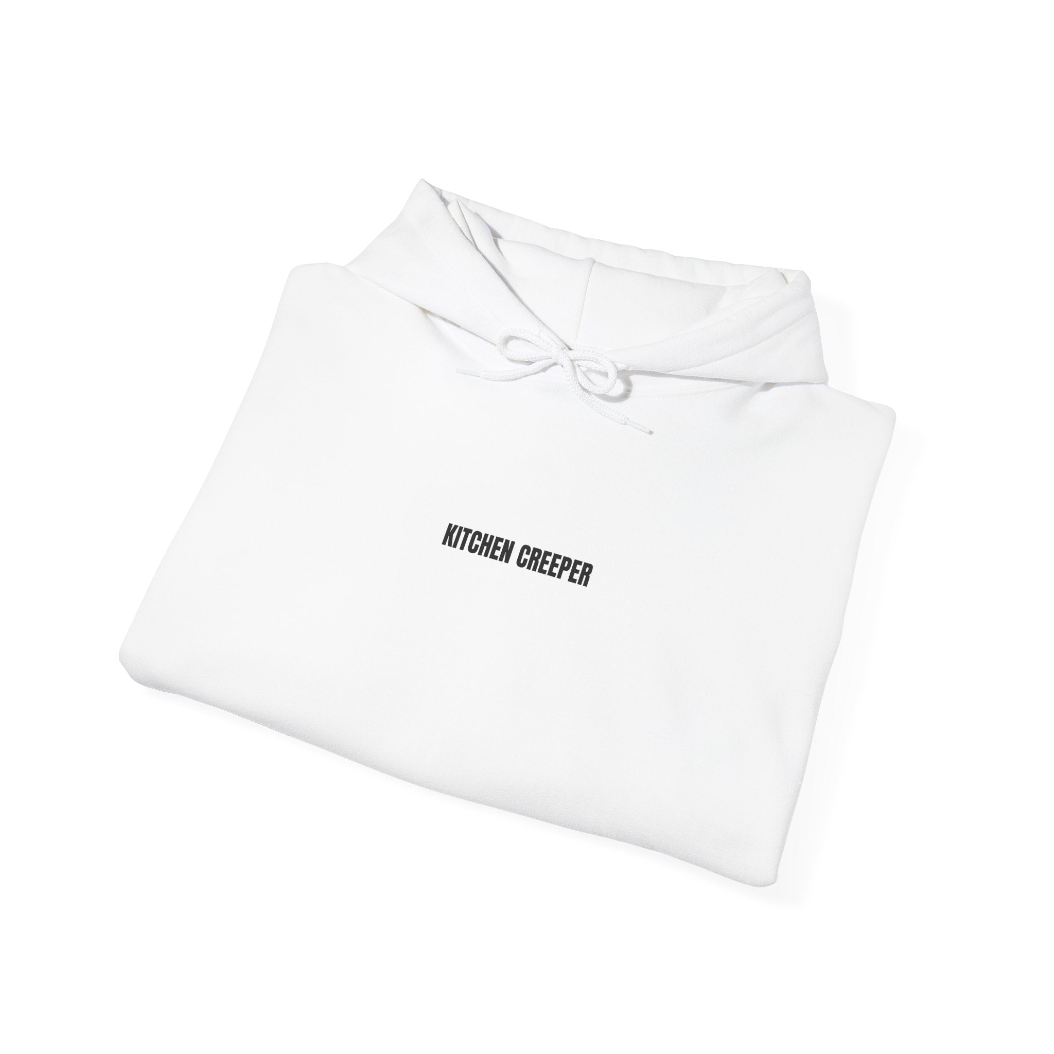 Kitchen Dweller Hoodie — Minimalist Small Text Pullover for Home Cooks