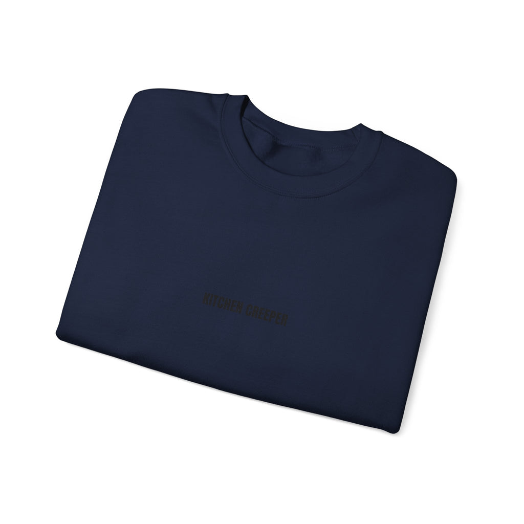 Kitchen Creeper Crewneck Sweatshirt — Minimal White Cozy Pullover